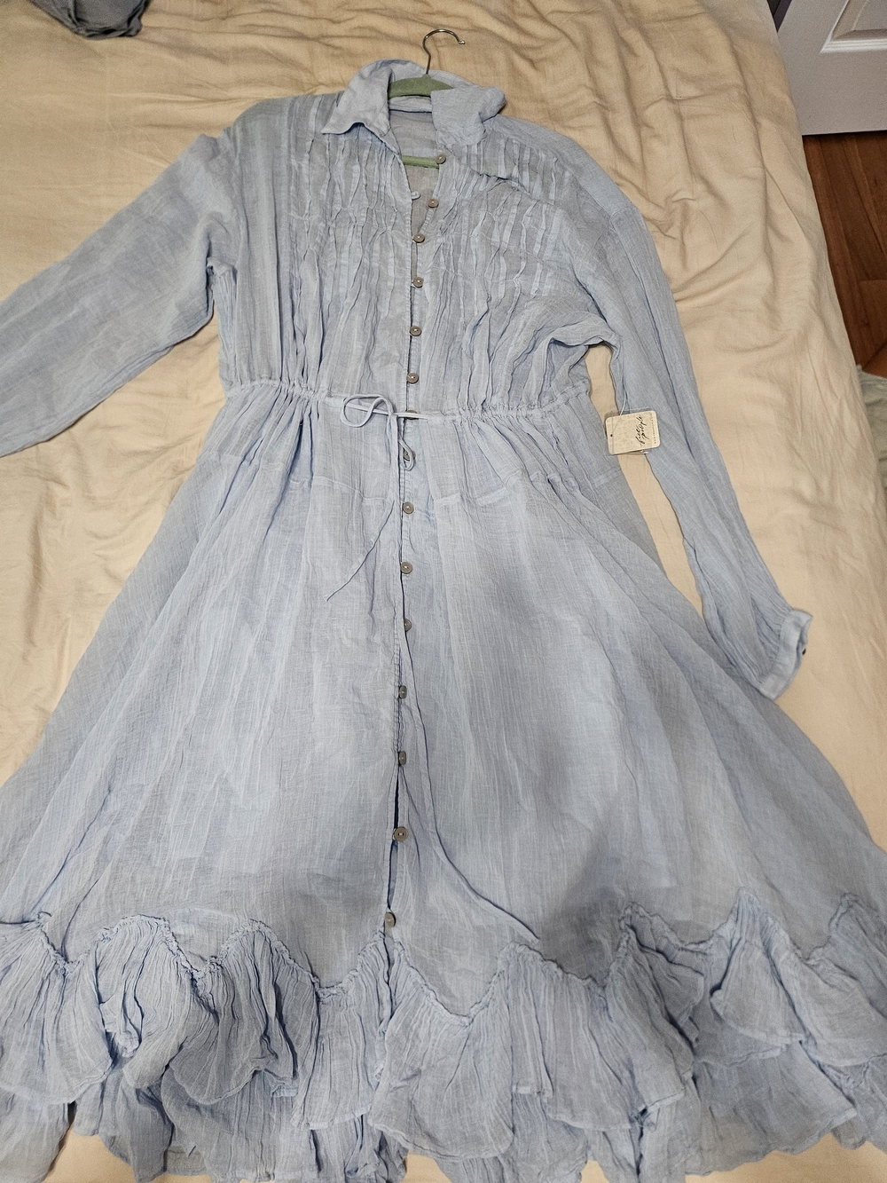Free People Sea La Vie Midi Dress, Xs Nwt In Blue Snowflake - Picture 2 of 11